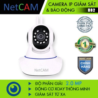 Camera IP giám sát và báo động Netcam R02 1080P 2.0 (Trắng)